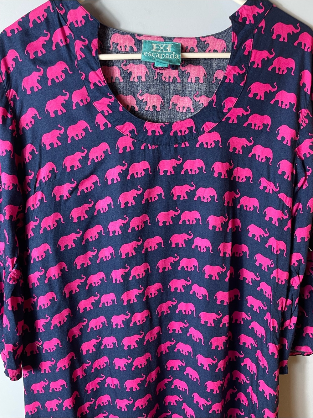 Escapada Pink Elephant Print Shift Dress - Picture 2 of 5